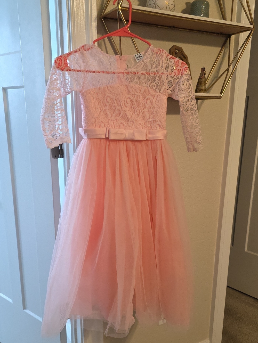 Source Unknown Blush Pink Lace & Tulle Formal Dress